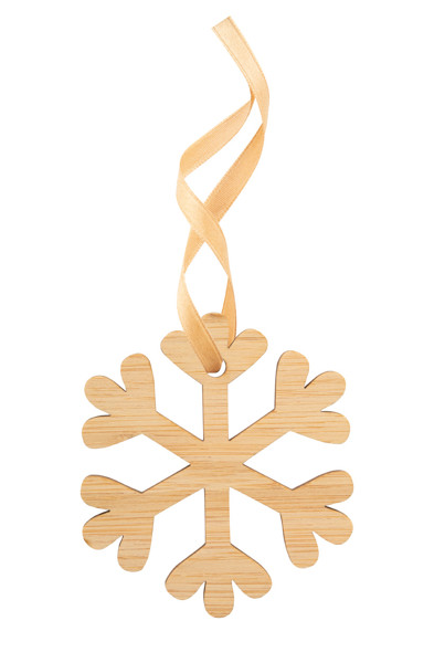 Karácsonyi kártya BooCard, hópehely - Natúr