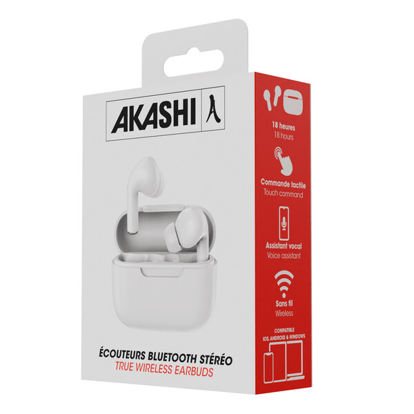KODAI - ÉCOUTEURS SANS FIL BLUETOOTH - BLANC