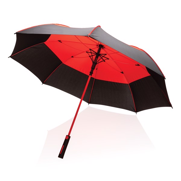 Parapluie tempête 27" en rPET ouverture auto Impact AWARE™ - Rouge