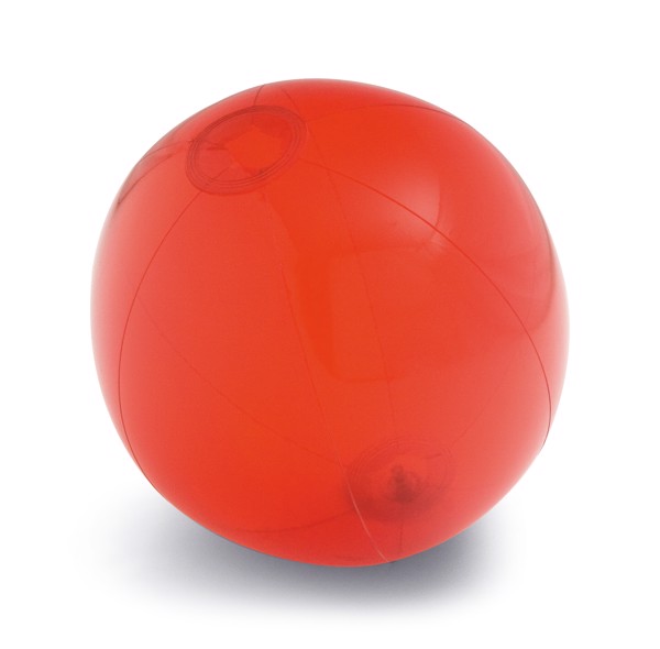 PECONIC. Inflatable beach ball in translucent PVC - Red