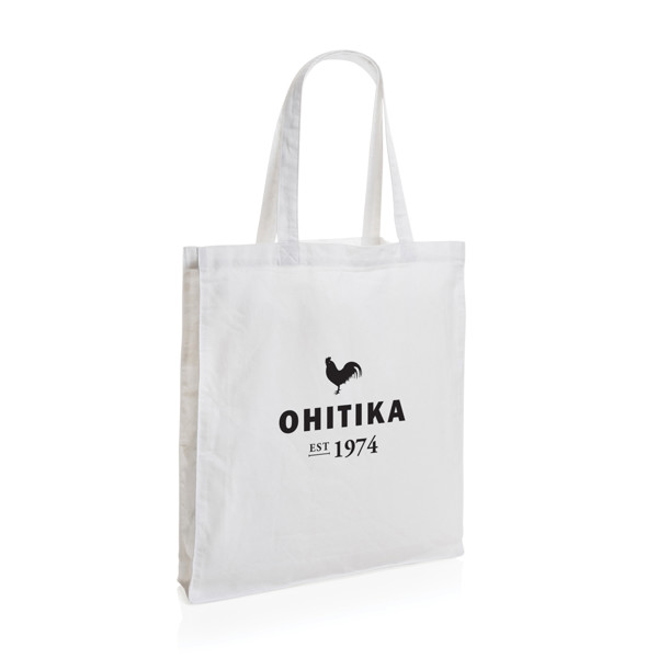 Impact AWARE™ Recycled cotton tote w/bottom 145g - White