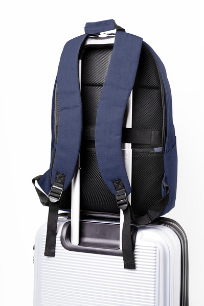 Sac à dos en toile recyclée Rebyss Back - Bleu Foncé