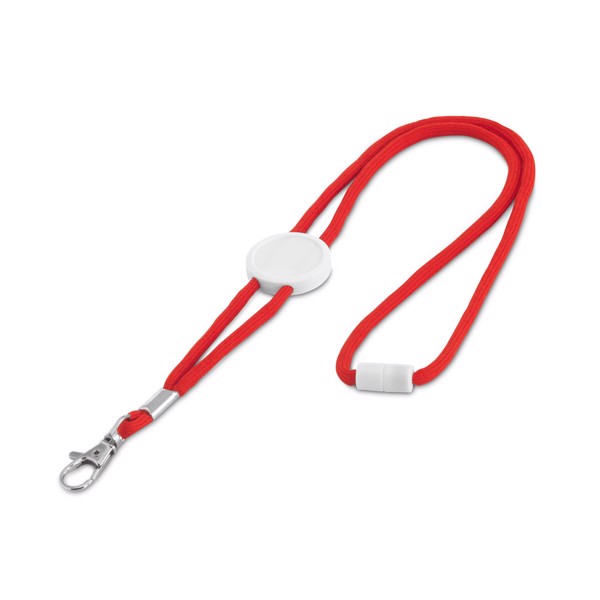 WEAVE. Adjustable polyester lanyard - Red