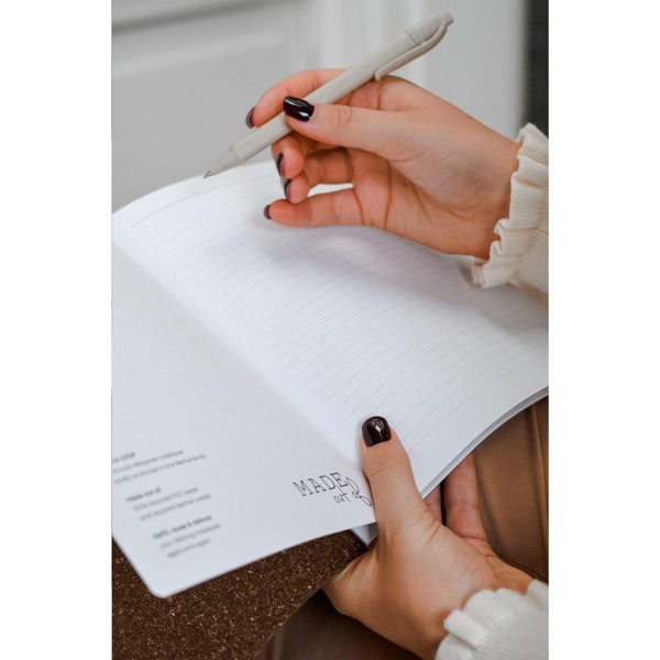 Recycled Leather Refillable Paper Notebook A5 - Black