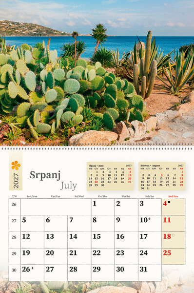 Preklopni zidni kalendar – Dani u vrtu
