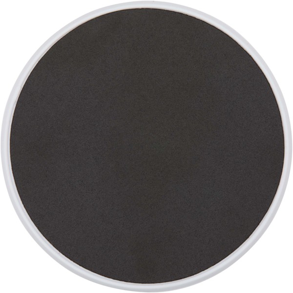 Alcor Klappbare magnetische Smartphonehalterung aus recyceltem Kunststoff mit Bambusdetails - weiss