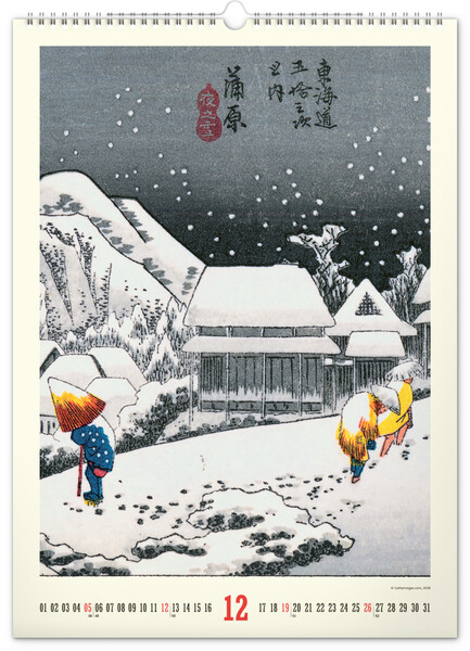 Notique Nástěnný Kalendář Vintage Plakáty – Japonské Umění 2027, 33 x 46 cm