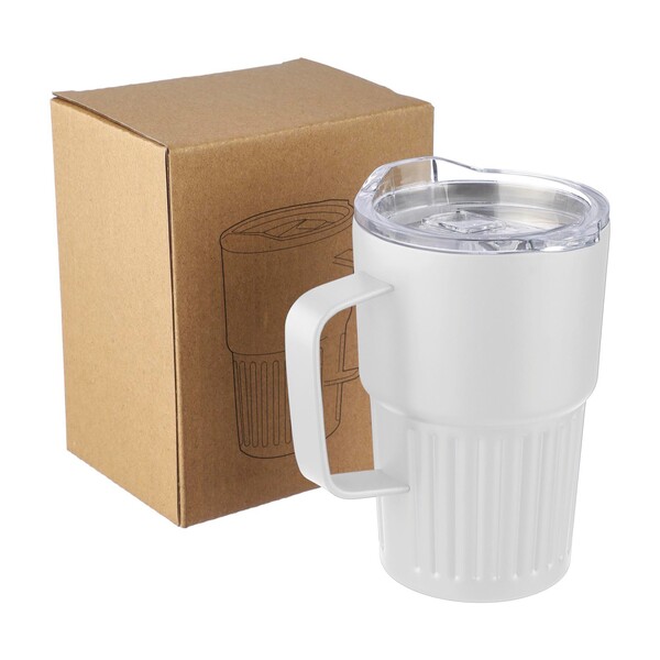 Drinking mug Calo | Recycled stainless steel | 450 ml - white