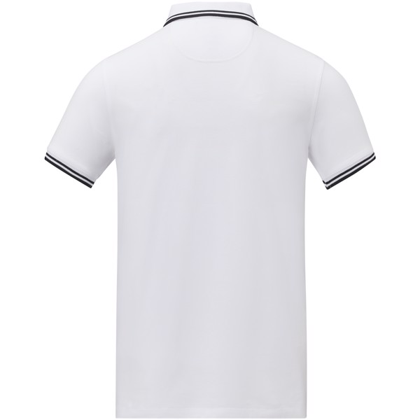 Polo de manga curta com friso para homem "Amarago" - Branco / 2XL