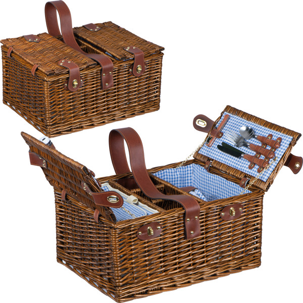 GILLIAN Coș picnic pentru 4 persoane - Brown