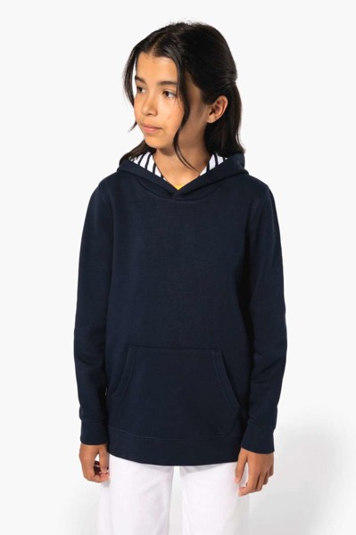 Unisex dječja majica s kapuljačom s kontrastnim uzorkom - 8-10 years