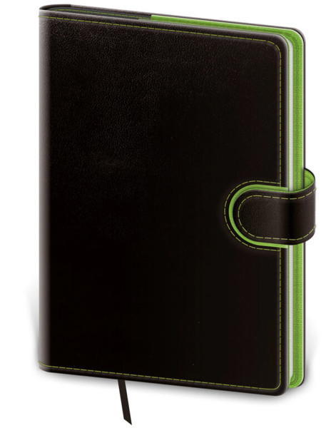 Notebook Flip M dot grid black/green