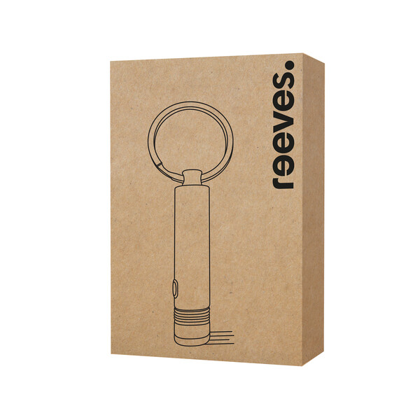 Porte-clés avec lampe de poche LED rechargeable PORTO LIGHT - noir