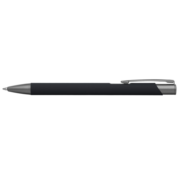 Crosby Gunmetal Softy Pen - Black / Laser