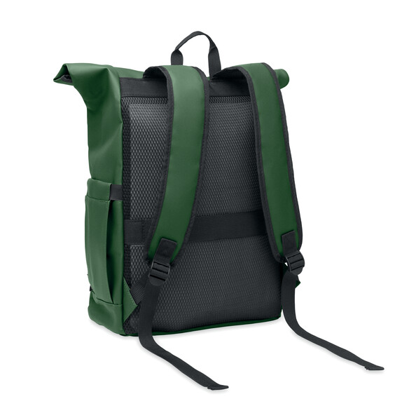 Rolltop laptop rugzak 600D Bangkok Roll - Donker Marinegroen
