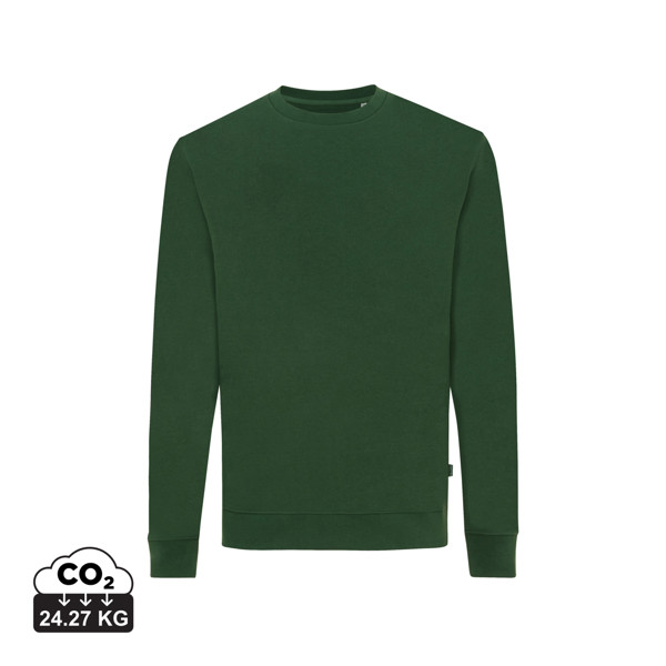 Sweater à col rond en coton recyclé Iqoniq Zion - Forest Green / XS