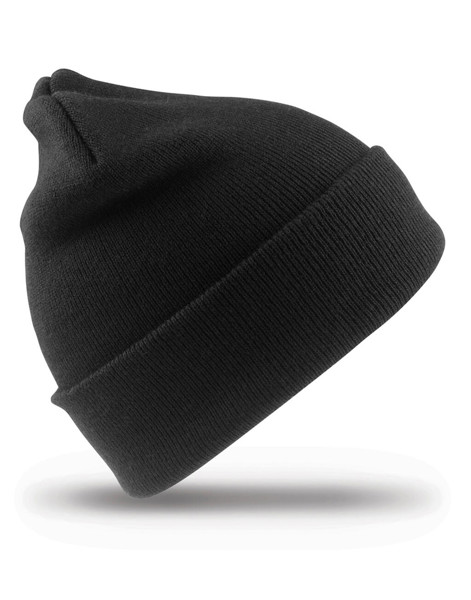 Recycled Woolly Ski Hat - Black / ONE SIZE