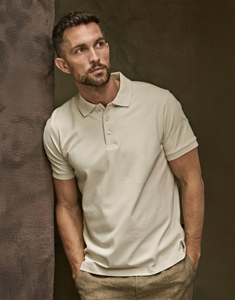 Luxury Stretch Polo - Powder Grey / XL