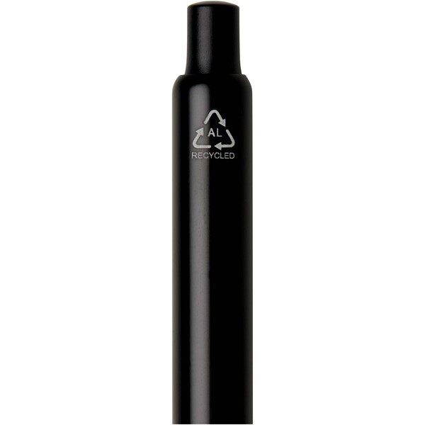 Soffit recycled aluminium click anodized ballpoint pen (blue ink) - Black