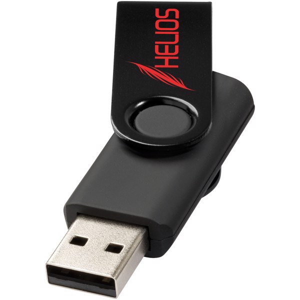 Clé USB 4 Go Rotate-metallic - Noir