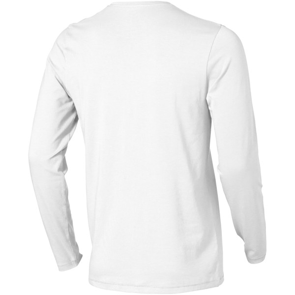 Ponoka langærmet økologisk t-shirt til mænd - Hvid / 3XL