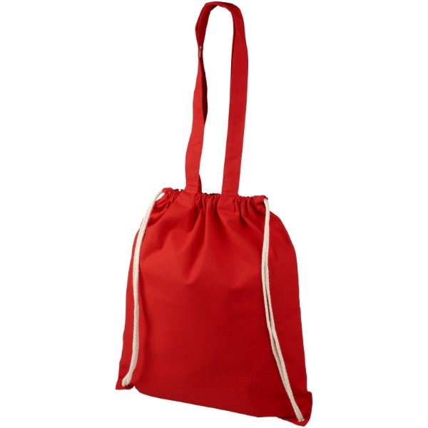 Eliza 240 g/m² cotton drawstring bag 6L - Red