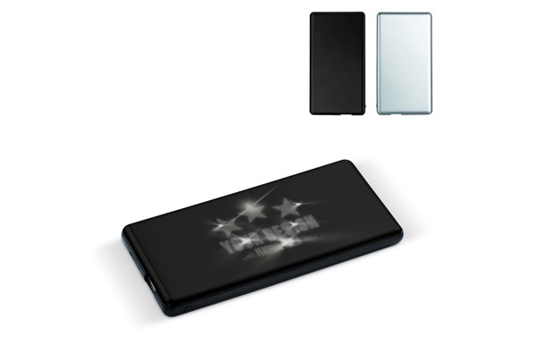 Light-up logo powerbank 4.000mAh - Silver / Black