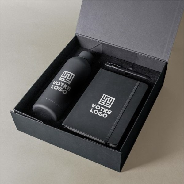 Kit Office - Bloc-notes + Bouteille + Stylo + impression