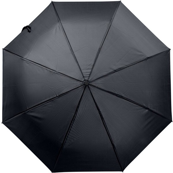 RPET manual umbrella, foldable - black