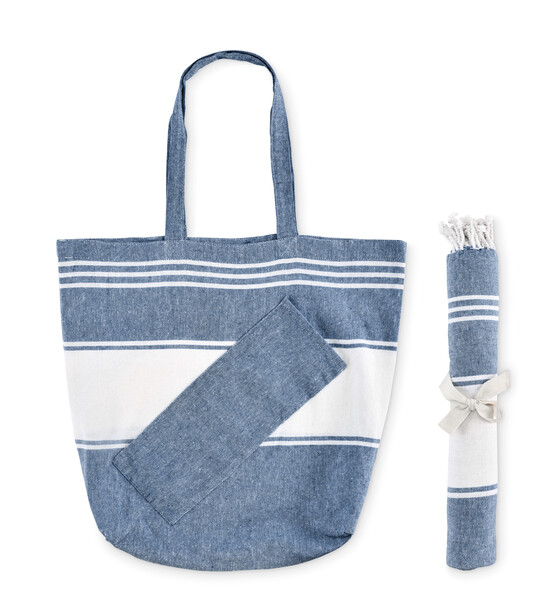 Sac de plage avec serviette Hummum - Bleu