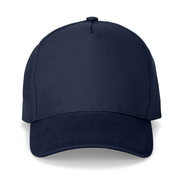 ASHTON. Čepice ze 100% bavlny (260 g/m²) s 5 panely - Námořnická Modrá