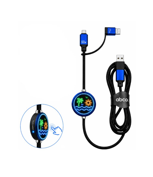 Fast charging data cable 4in1 Touch UC073 - RED