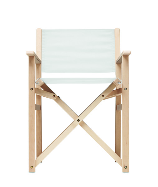 Lesen ležalnik za plažo Rimies, zložljiv, nosilnost 80 kg - Bela