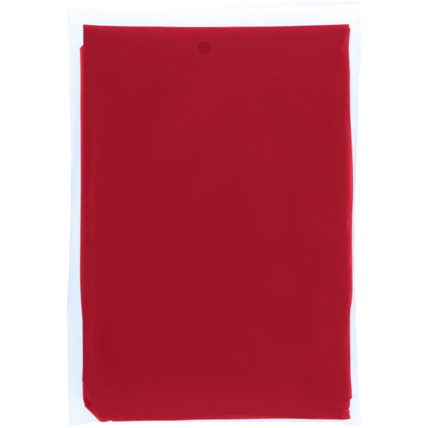 Poncho jetable pour la pluie avec pochette de rangement Ziva - Rouge