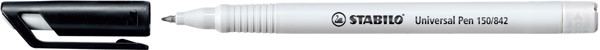 STABILO stylo overhead permanent, blanc/noir