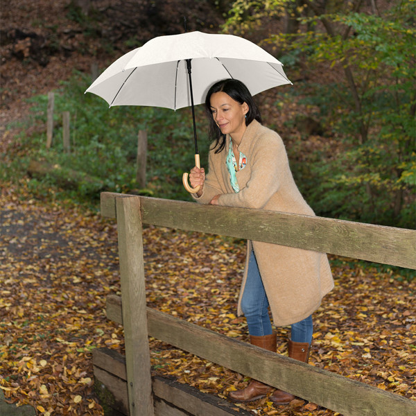 AC-Stockschirm ÖkoBrella - Naturweiß Ws