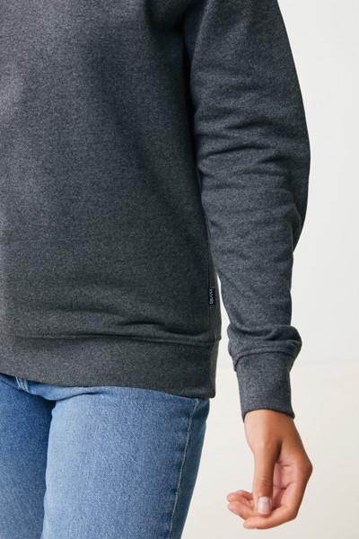 Iqoniq Denali recycled cotton crew neck undyed - Heather Anthracite / XXXL