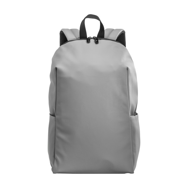 Laptop Backpack In Soft Pu Water Resistant - Grey