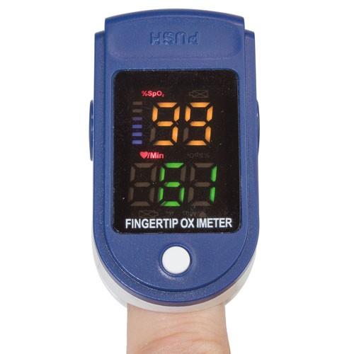 Prstni oksimeter, pulziometer, PP, 2 AAA bateriji