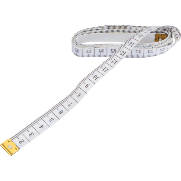Rubberised 1,50 m measuring tape  MAXINE - White