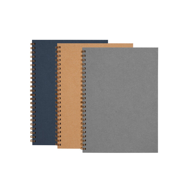 Cahier spirale A5 MEMENTO - gris