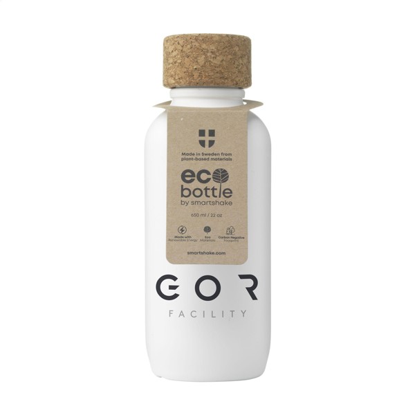 EcoBottle 650 ml d'origine végétale - fabriquée en EU - Blanc