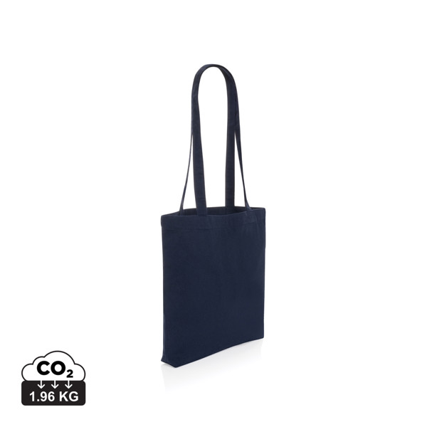Sac shopping type Tote bag Impact en coton recyclé AWARE™ - Bleu Marine
