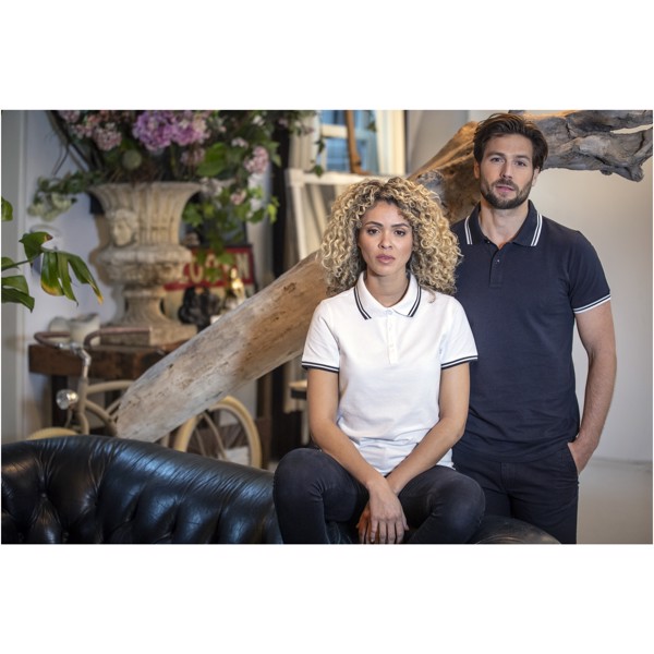 Polo Amarago tipping manches courtes femme - Marine / L