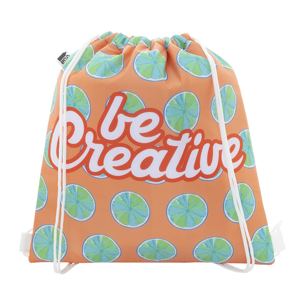 Geantă frigorifică personalizată CreaCool Draw, cu șnur - Alb