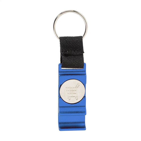 Bottle Opener Trolley Keyring OpenCart - Blue