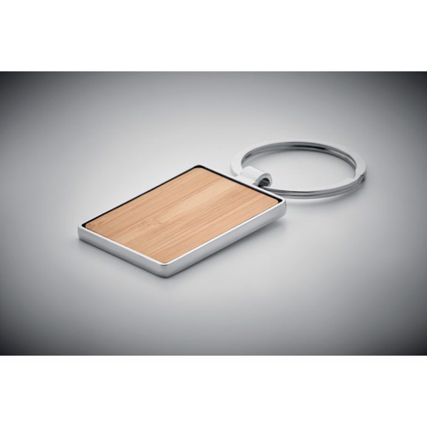 MB - Rectangular key ring bamboo Bendigo