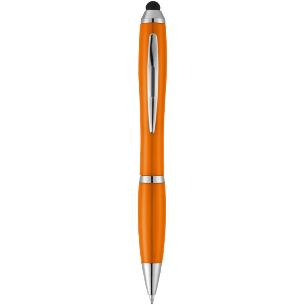 Nash stylus ballpoint pen with coloured grip - Orange