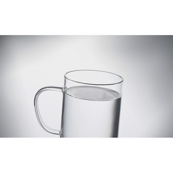 MB - Glass mug 400ml with cork base Lisbo