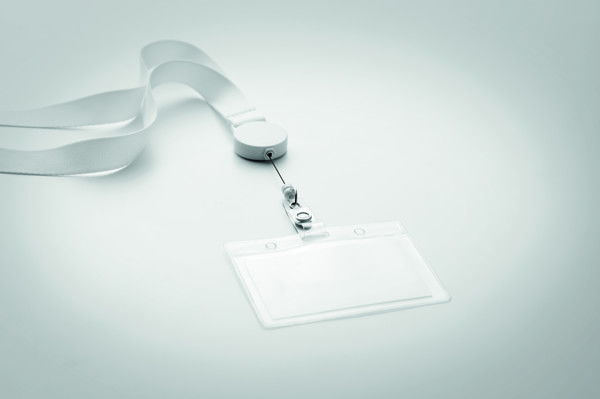 Lanyard con badge estraibile Zip Lanyard - Bianco